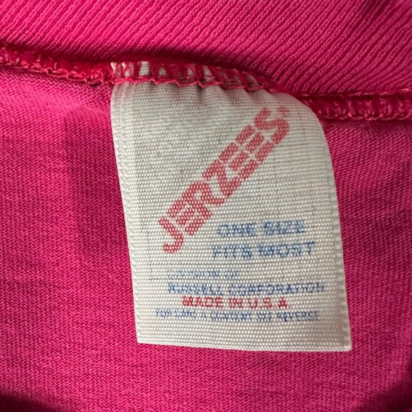 Vtg Jerzees Womens One Size Pink Sea Life Graphic T-Shirt Short Sleeve Dress - Picture 4 of 13